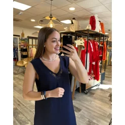 ROBE GENEVIEVE - MARINE