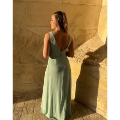 ROBE MANOE- VERT SAUGE