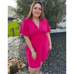 ROBE MARLENE PULPEUSE - FUSHIA