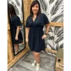ROBE MARLENE PULPEUSE - MARINE