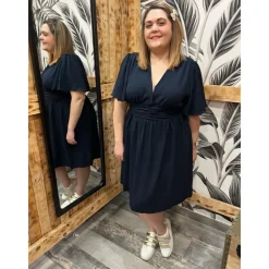 ROBE MARLENE PULPEUSE - MARINE