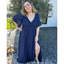 ROBE PAOLINE PULPEUSE - MARINE