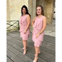 ROBE SALONI- VIEUX ROSE
