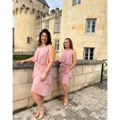 ROBE SALONI- VIEUX ROSE