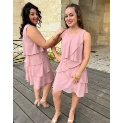 ROBE SALONI- VIEUX ROSE