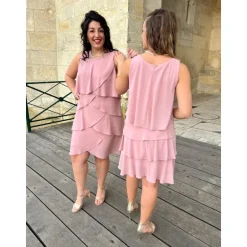 ROBE SALONI- VIEUX ROSE