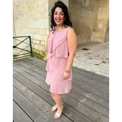ROBE SALONI- VIEUX ROSE