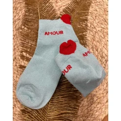 SOCQUETTES AMOUR - BLEU