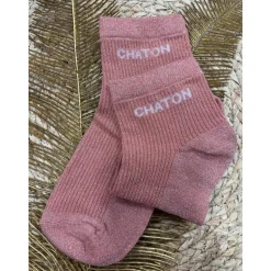 SOCQUETTES CHATON - VIEUX ROSE