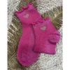 SOCQUETTES COEUR - FUSHIA