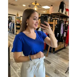 TEE SHIRT OMBELINE - BLEU