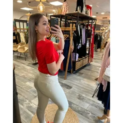 TEE SHIRT OMBELINE - ROUGE