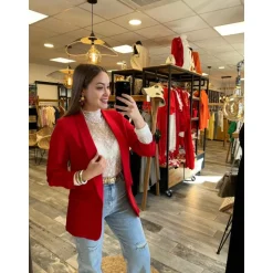 VESTE AINARA - ROUGE