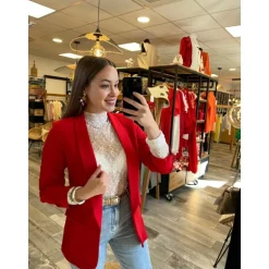 VESTE AINARA - ROUGE