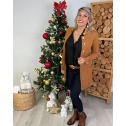 VESTE OFFICIER JODIE - CAMEL