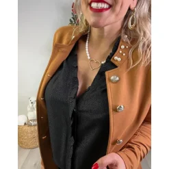 VESTE OFFICIER JODIE - CAMEL