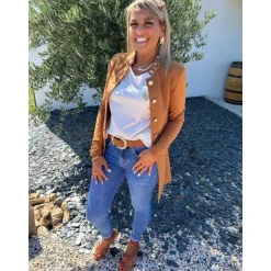 VESTE OFFICIER JODIE - CAMEL