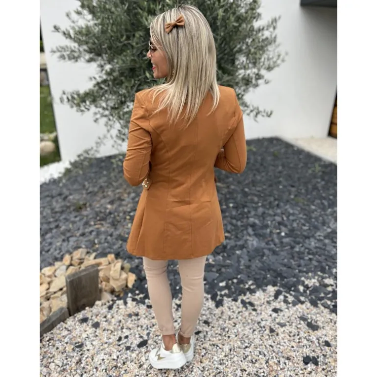 VESTE OFFICIER JODIE - CAMEL