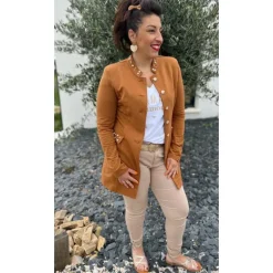 VESTE OFFICIER JODIE - CAMEL