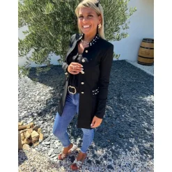 VESTE OFFICIER JODIE - NOIRE