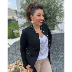 VESTE OFFICIER JODIE - NOIRE